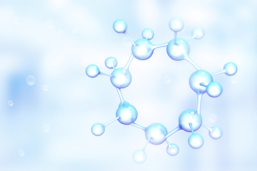 Molecules,On,Scientific,Background.,3d,Illustration